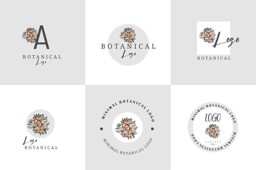 Minimalist Flower Logo Pack vector