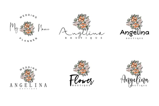 Minimalist Flower Logo Pack vector