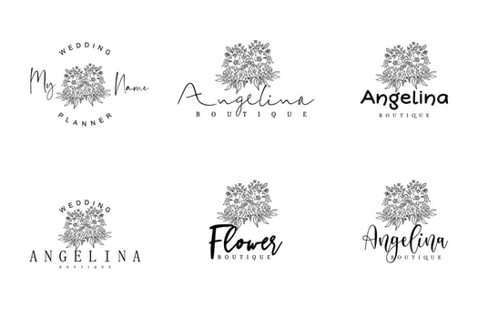 Minimalist Flower Logo Pack vector