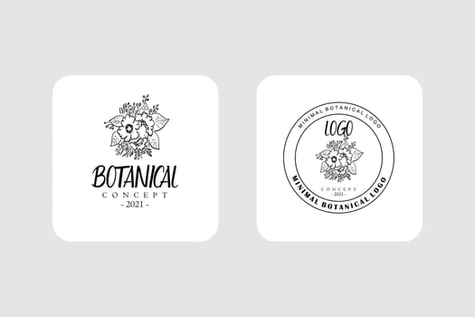 Line Art Minimalist Flower Logo Pack vector
