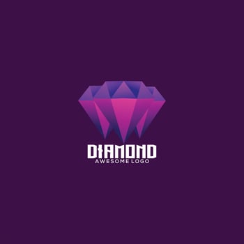 diamond logo design gradient color vector
