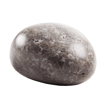 river stone on transparent background , png