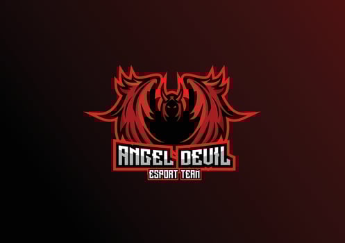 devil  gaming esport logo mascot design vector