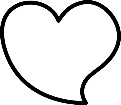 Black speech bubble linear element. png