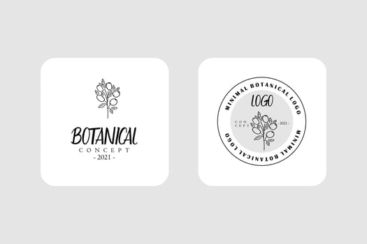 Line Art Minimalist Flower Logo Pack vector