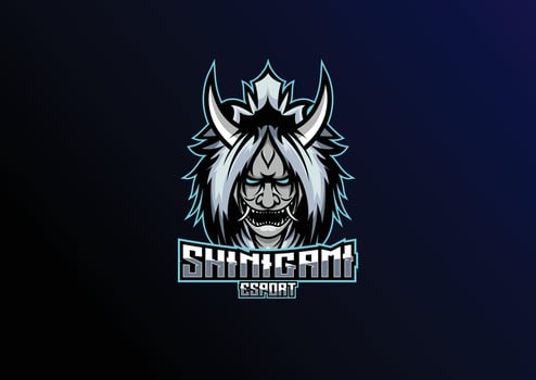 shinigami logo esport mascot design vector