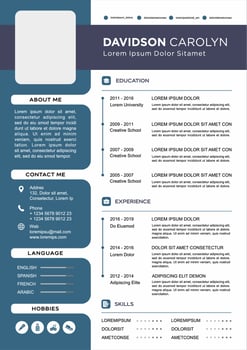 professional curriculum vitae template vector