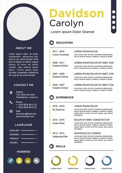 professional curriculum vitae template vector