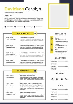 professional curriculum vitae template vector