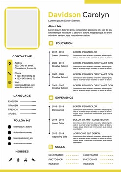 professional curriculum vitae template vector