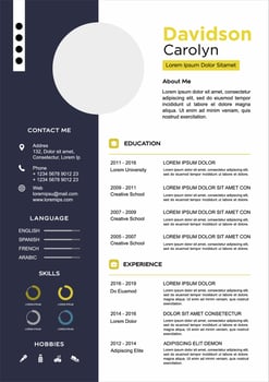 professional curriculum vitae template vector