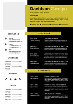professional curriculum vitae template vector