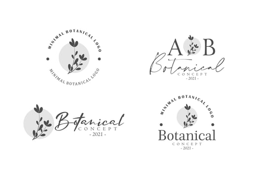 Line Art Minimalist Flower Logo Pack vector