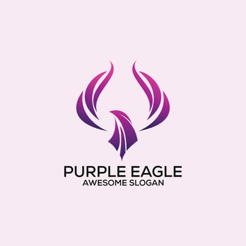 purple eagle logo design gradient colorful vector