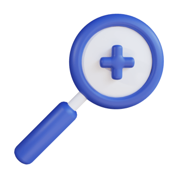 3d icon zoom in isolated on transparent background png