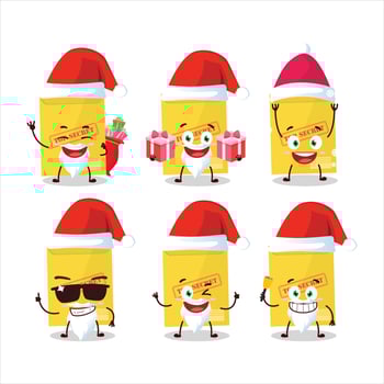 Santa Claus emoticons with secret document cartoon character vector