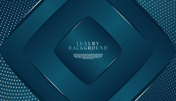 Dark blue curve shape abstract template. Premium luxury background with curve shapes and golden lighting lines on white background. Luxurious and elegant design. Perfect for posters, covers vector