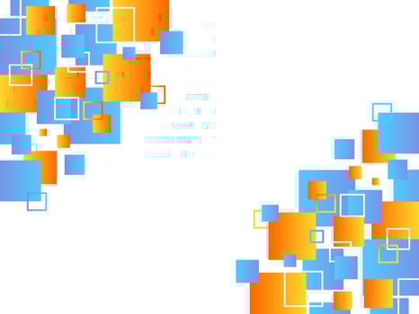 Abstract geometric blue and yellow gradient background vector