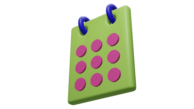 Calendar assignment icon. Planning concept. 3d illustration. png