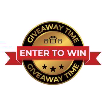 its time to giveaway, enter to win badge, emblem, logo, patch, seal, stamp, label, giveaway stamp, giveaway round band, sticker vector illustration