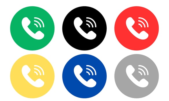 Telephone logo set vector design illustration,  icon set design