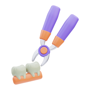 Dental extraction 3D Illustration png