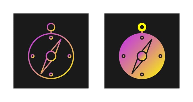 Directional Compass Vector Icon