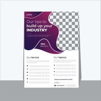 unique business flyer design vector