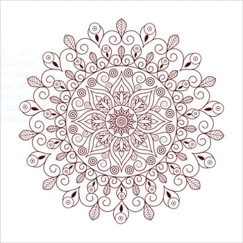 Circular pattern in form of mandala for Henna, Mehndi, tattoo, decoration. Decorative ornament in ethnic oriental style. Coloring book page. vector