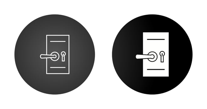 Door Security Lock Vector Icon