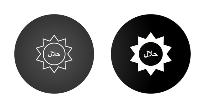 Halal Sticker Vector Icon