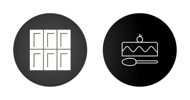 Chocolate cake piece Vector Icon