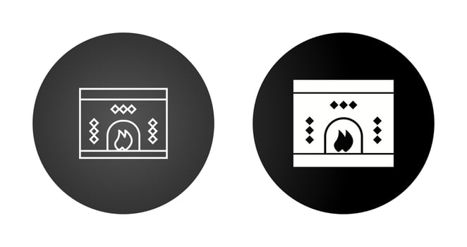 Fireplace Vector Icon