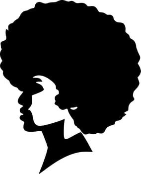 Afro - Minimalist and Flat Logo - Vector illustration