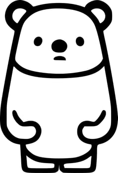 Bear - Minimalist and Flat Logo - Vector illustration