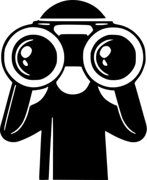 Binoculars, Minimalist and Simple Silhouette - Vector illustration