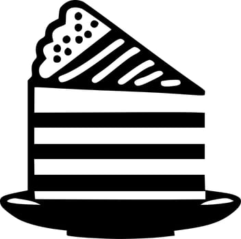 Birthday Cake - Minimalist and Flat Logo - Vector illustration