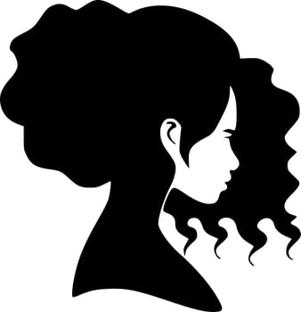 Black Women, Black and White Vector illustration