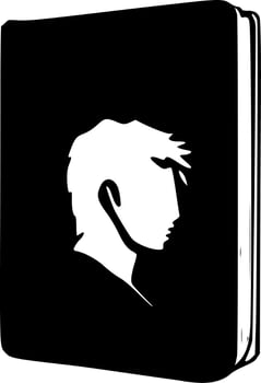 Book Cover - Black and White Isolated Icon - Vector illustration