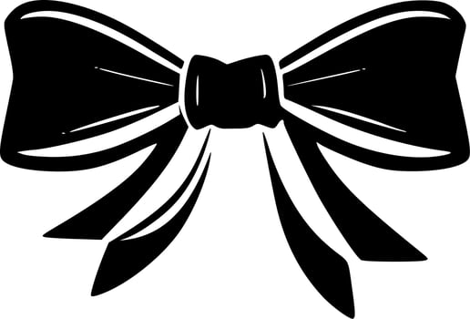 Bow, Black and White Vector illustration