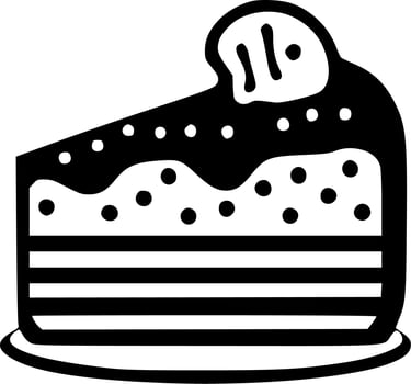 Cake - Minimalist and Flat Logo - Vector illustration
