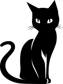 Cat Clipart, Minimalist and Simple Silhouette - Vector illustration