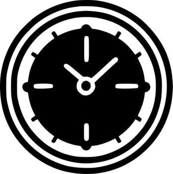 Clock - Minimalist and Flat Logo - Vector illustration