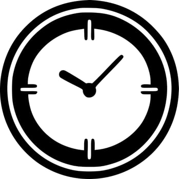 Clock Face - Minimalist and Flat Logo - Vector illustration