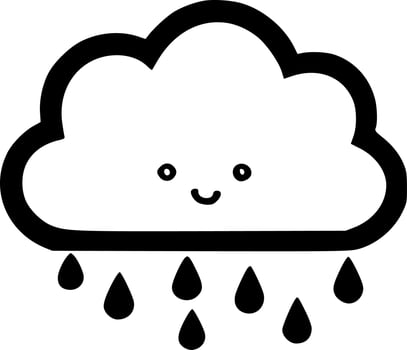 Cloud, Minimalist and Simple Silhouette - Vector illustration