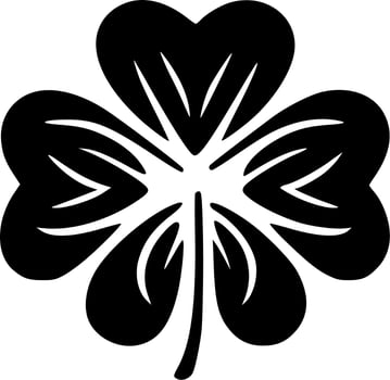 Clover - Black and White Isolated Icon - Vector illustration