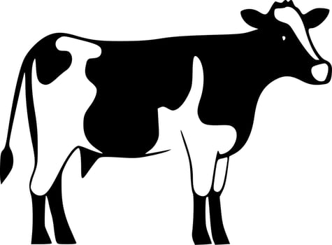 Cow - Minimalist and Flat Logo - Vector illustration