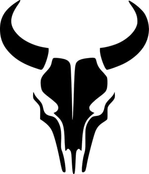 Cow - Black and White Isolated Icon - Vector illustration