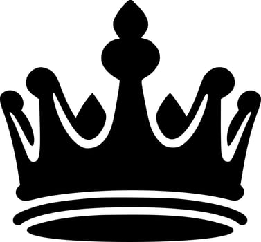 Crown, Minimalist and Simple Silhouette - Vector illustration