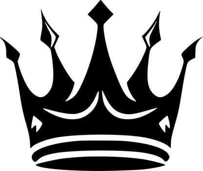 Crown, Minimalist and Simple Silhouette - Vector illustration